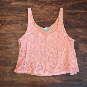 Dark peachy crop top